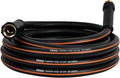 Heavy Duty 5/8 Inch Garden Hose – Flexible, Kink-Free & Leakproof with UV-Resistant Hybrid Rubber Hose for Outdoor Watering (Black Orange, 10 FT)