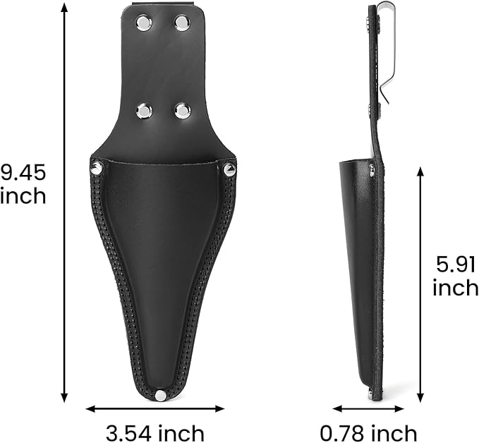 Garden Pruner Sheath,Pruner Tool Holster,Premium Genuine Leather Pruner Holster Protective Case for Garden Pruning Snips and Clippers