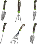 AMES 24451009 6-pc. Ergo Gel Grip Garden Tool Set with Hand Trowel, Weeder, Rake, Transplanter, Scoop & Cultivator