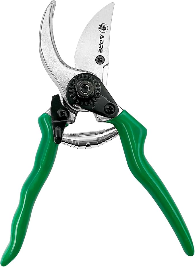 Adre Bypass Garden Pruning Shears – 8-inch Professional Pruning Shears for Gardening – High Carbon Steel Garden Clippers with Non-Slip Handles – Sharp Hand Pruners for Small Branches, Pruning Trimming