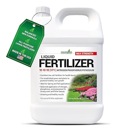 Covington 10-10-10 NPK Liquid Fertilizer (1 Gal) All Purpose Liquid 10 10 10 NPK - Lawn Food with Nitrogen Phosphorus Potassium Concentrate for Lawns, Outdoor & Indoor Plants, Vegetable Gardens