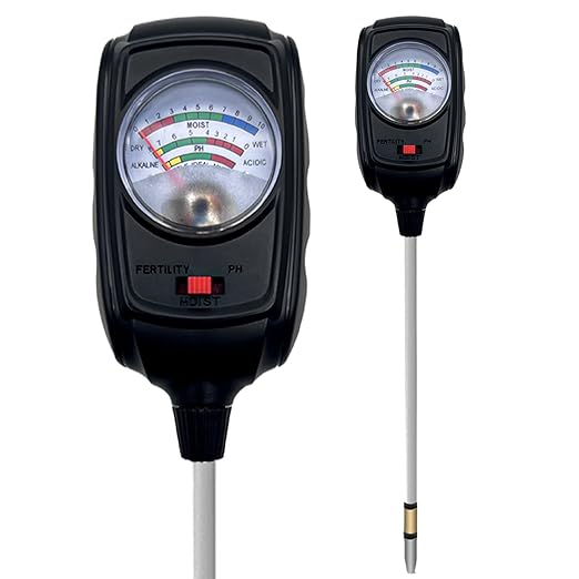 3 in 1 Soil Tester,Soil Moisture/Fertility/PH Tester for Garden nutrients,Lawn,Gardening,Farming, Indoor and Outdoor Plants,Soil PH Meter Kit (3 in 1 Soil Tester)