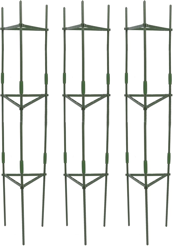 Zerone Tomato Cage, Sturdy Tomato Plant Stakes Support Cages, for Robust Growing, Adjustable Stakes with Multifunctional Usage and Easy Assembly, Suitable for Indoor and Outdoor (120cm)