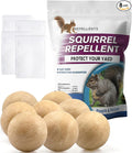 Squirrel Repellent Outdoor Garden, Chipmunk Repellent, Natural for Indoor & Outdoor Use, Keeps Squirrels Away from Gardens, Bird Feeders, Attics & Garages – 8 Pack