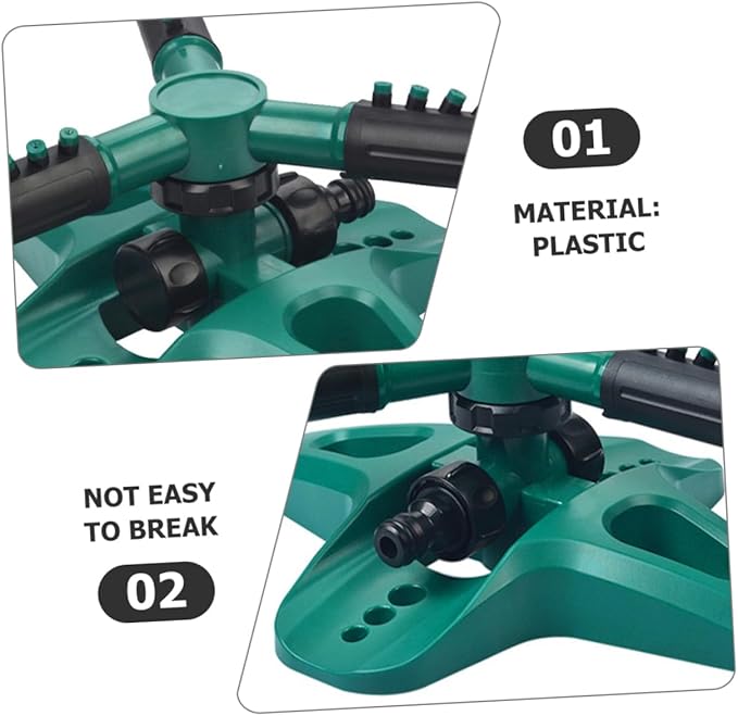 Automatic Lawn Sprinkler 360 Rotary Irrigation System with Ground Stake for Garden and Vegetable Watering Durable Lawn Sprinkler for Efficient Yard Irrigation
