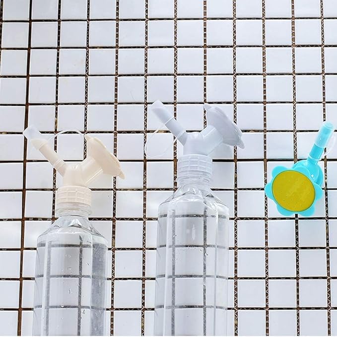 White Bottle Cap Sprinkler 2 in 1 Reusable Plastic Sprinkler Nozzle for Flower Bottle Watering Cans Shower Head Garden Tool Grey Color Lawn and Garden Sprinklers