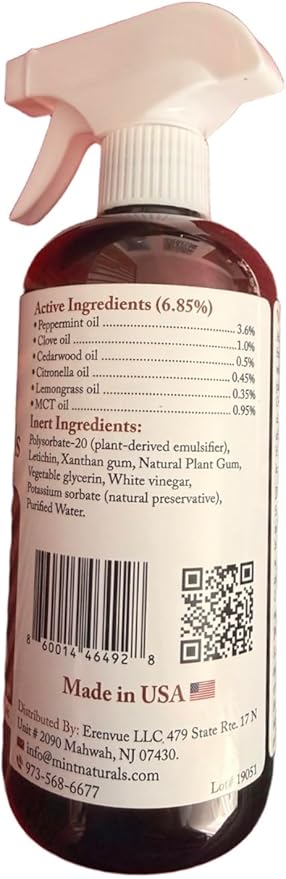 Natural Ant Repellent Spray – USDA Organic Peppermint Oil Formula That Helps Deter Ants, 16 oz – Made in USA by Mint Naturals