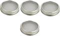 BESPORTBLE 4pcs 86mm Mason Jar Sprouting Lids Stainless Steel Mesh Strainer Covers Versatile Sprouting Accessories for Home Gardening and Seed Germination