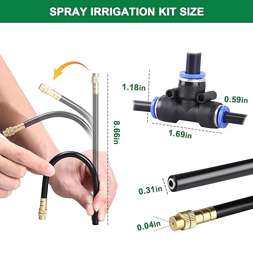 Drip Irrigation System, 2026-Upgrade 100Ft 1/4" Garden Watering System with 24 Pcs 360° Adjustable Copper Nozzles, DIY Kit for Garden, Lawn, Greenhouse, Raised Beds & Outdoor Plants