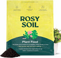 Rosy Soil Plant Food - Microbially Active Fertilizer for Houseplants, Herbs, Flowers – Enriched with Biochar, Kelp, and Worm Castings – Organic Food for Healthy Growth – 4 Quarts