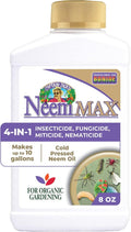 Bonide Captain Jack's Neem Max, 8 oz Concentrated Cold Pressed Neem Oil, Multi-Purpose Insecticide, Fungicide, Miticide and Nematicide for Organic Gardening