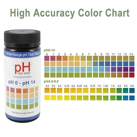 100 Soil pH Test Kit, 0-14 PH Test Strips, Fast and Accurate Soil Testing Paper, Soil Acidity Detector Plant Care Tool, for Indoor Outdoor Garden Lawn Farm