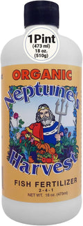 Neptune's Harvest Fish Fertilizer (2-4-1) - 18oz Pint - Organic Liquid Plant Fertilizer - Fish Hydrolysate for Vegetables, Flowers, Fruit, Trees, Grass - Indoor and Outdoor Plant Food
