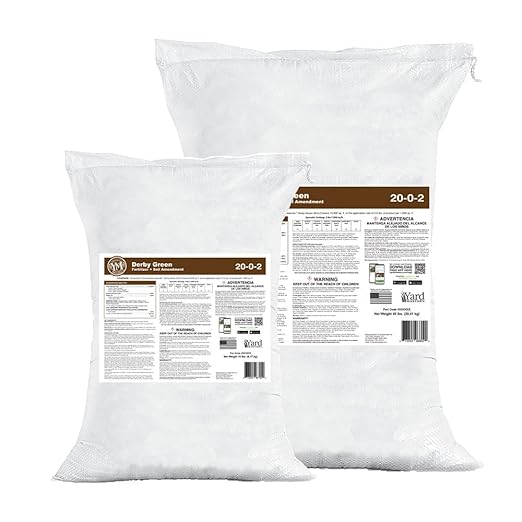 Derby Green Granular Lawn Fertilizer & Soil Amendment – Covers 15,000 sq ft (45 lb) - Natural Kelp Protein Hydrolysate Blend for Deep Greening Stress Recovery & Soil Health