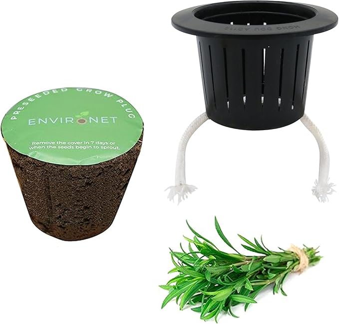3 Inches Preseeded Herb Seeds Starter Plug for Hydroponic Applications,Seeds Starter Sponge Pod Replacement for Hydroponic Garden kit (Tarragon)