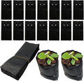DredQcco 100PACK Plant Grow Bags,Thicken PE Seedling Bag Fruit Tree Seedling Cup Bonsai Planting Bag with Breathable Holes for Garden Black Planting Bags Nursery Bags (4.7'' Dia x 8'' H)