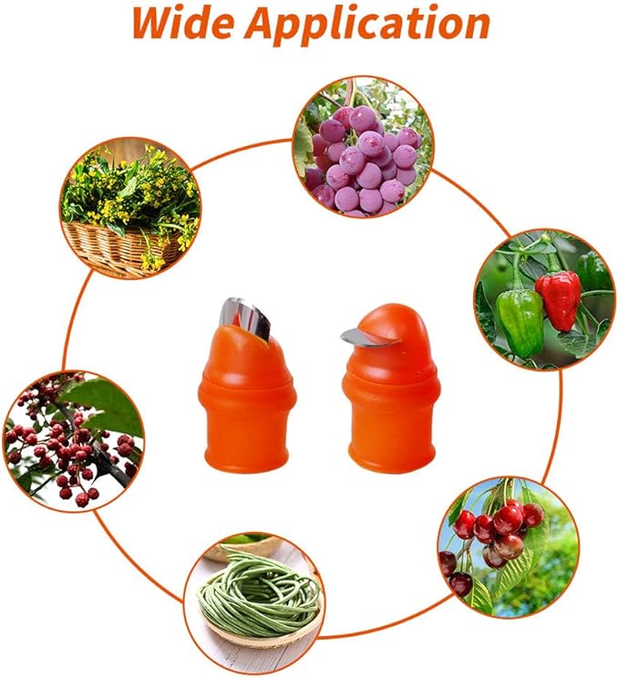 YBB 12 Pcs Gardening Silicone Thumb Knife Harvesting Tool, Separator Finger Plant Fruit Picking Knife Garden Tool (S)