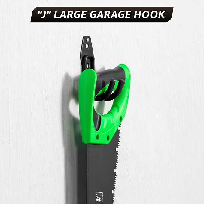 30 Pack Garage Hooks, Heavy Duty Steel Wall Mount Utility Hangers with Anti-Slip Coating for Hanging Bikes, Ladders, Power Tools, and Garden Equipment