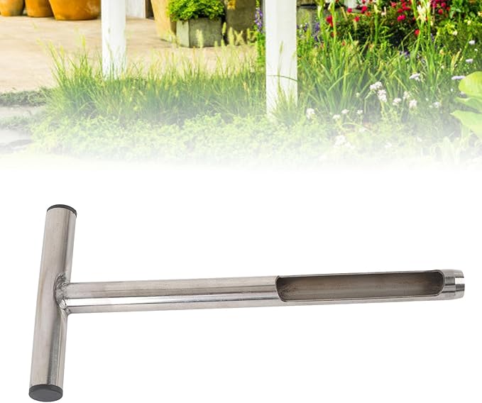 12in Soil Probe, Stainless Steel Soil Sample Probe with 2 Bags, T Handle Soil Test Probe Kits Tool for Soil Sampling, Home Plant Care, Garden, Farm, Lawn