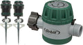 2-Pack H2O-Six Gear-Drive Sprinkler on Metal T-Spike & Mechanical Water Timer for Lawn and Garden Watering