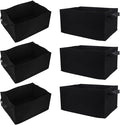 POPETPOP 6pcs Compact Bags for Vegetables and Flowers Breathable Root Control Nursery Planters Reusable Garden Grow Bags for Balcony and Outdoor Gardening