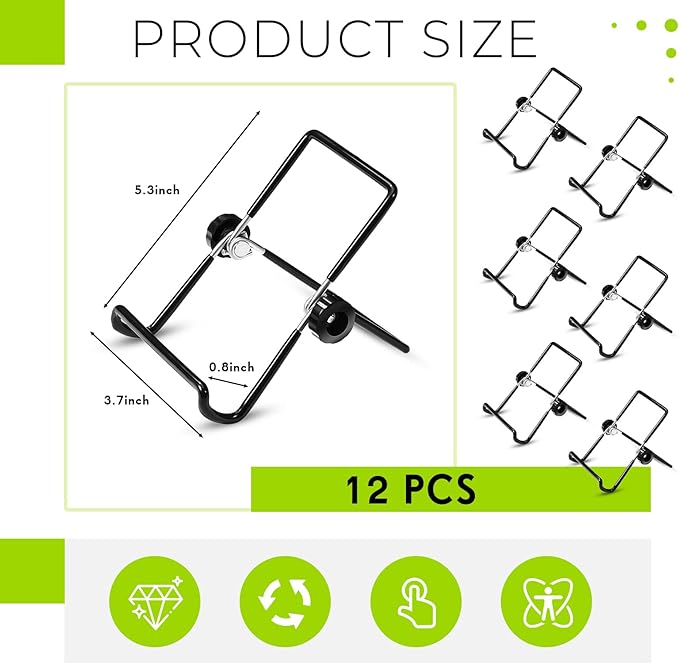 12 Pack Sprouting Stands for Wide and Regular Mouth Mason Jars Canning Jars Holder Stainless Steel Foldable Adjustable Stands for Growing Organic Sprouting