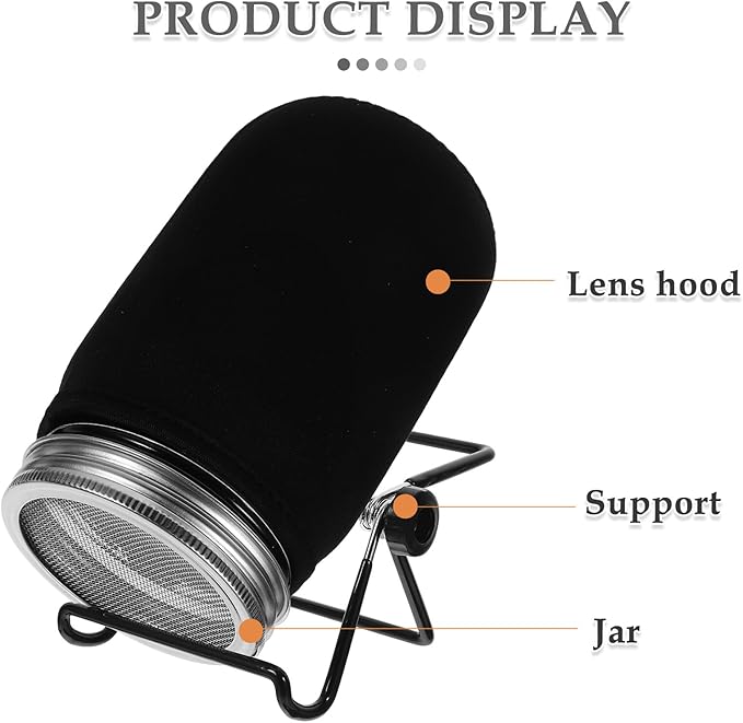 Kisangel Stainless Steel Sprouting Jar Kit with Mason Jar Stand and Lid for Seed Germination, 32oz Sprout Growing Accessories Set for Bean Alfalfa Microgreens
