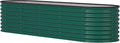 BlueWish 8x2x2FT Raised Garden Bed, 23.1" H Raised Garden Beds with 2 Aluminum Support Rods, Galvanized Steel, Rubber Strips, 9-in-1 Planter Raised Beds for Vegetable, Flower, Herbs, Green