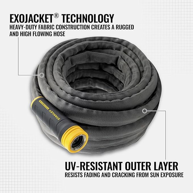 FATMAX® 75 ft x 5/8 in Heavy-Duty EXOJACKET® Fabric Garden Hose - BDS7390