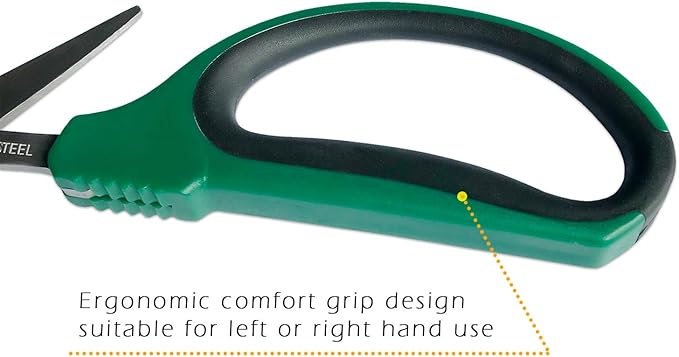 6-Inch Stainless Steel Garden Bonsai Pruning Shears with 40mm Straight Blade Pruners, Anti-Slip Softgrip Micro-Tip Snip