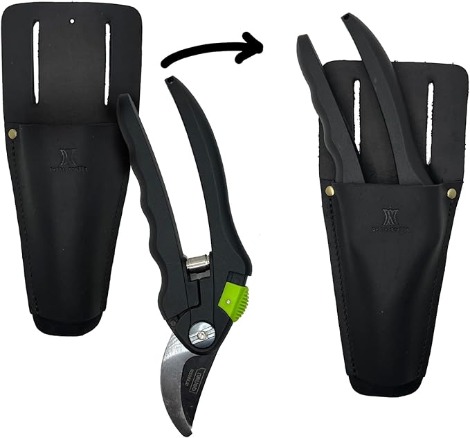 Garden Leather Pruner Sheath,Tool Holster for Gardening Pruning Shears,Durable Scissor Protector Cover