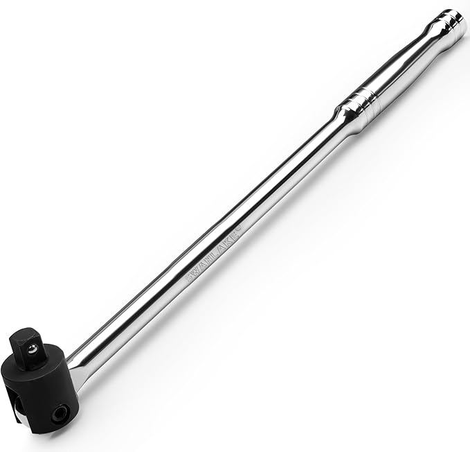 SWANLAKE 1/2 Breaker Bar, 17.5" Length with 180° Rotatable Head, 1/2 inch Drive,CR-V Steel