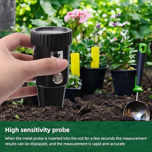 Soil PH Meter, Soil Moisture Meter Soil Ph Tester Plant Water Meter Vt-05 Hygrometer Moisture Sensor Tester PH Test Kit Tool Digital Plant Water Hydrometer for Indoor Outdoor Great Garden Farming