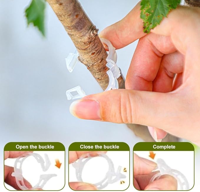 Secured Plastic Plant Clip, 2025 Upgrade Plant Support Clips Reusable Garden Clips, Garden Clips for Climbing Plants, Plastic Trellis Clips Tomato Grape Vine Vegetables Plant Fixing Clips (150, Green)
