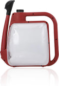 Foldable Transparent Plastic Watering Can 1.6Gal with Spray and Pour Nozzle for Indoor Outdoor Plants,Maroon