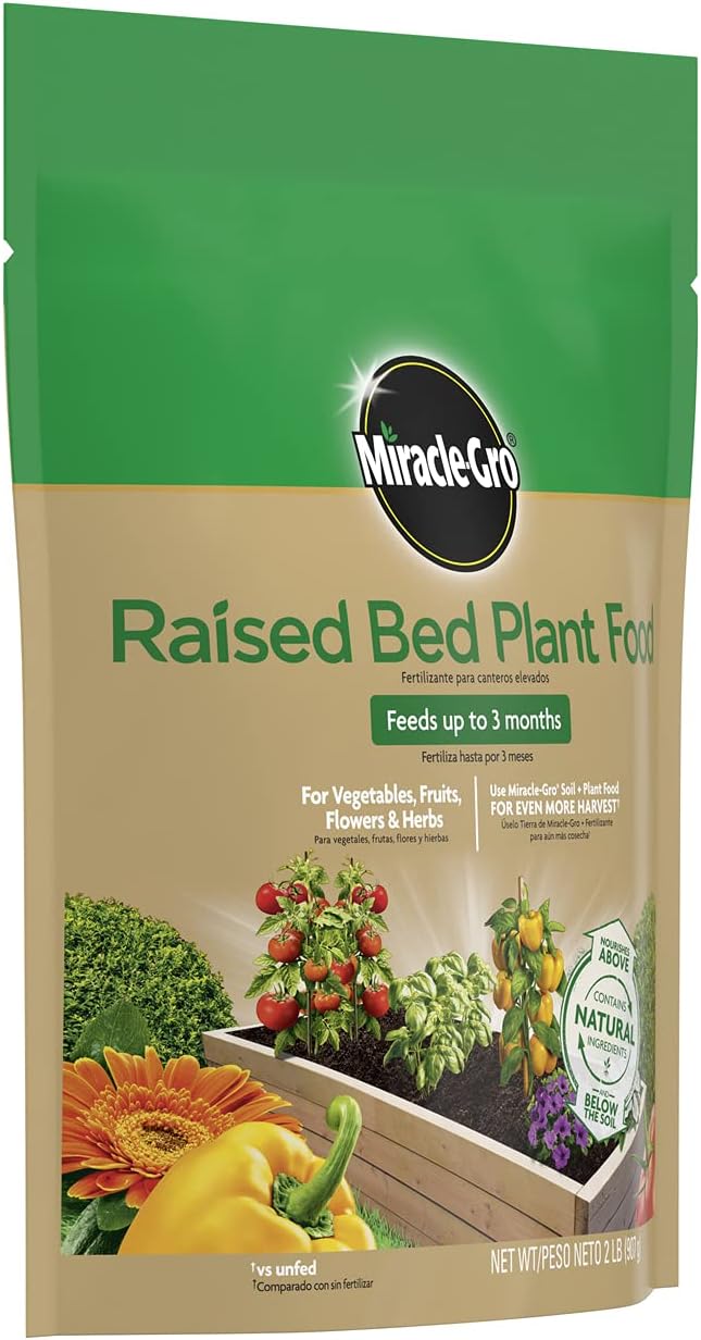Miracle-Gro Raised Bed Plant Food, 2-Pound (Pack of 4)