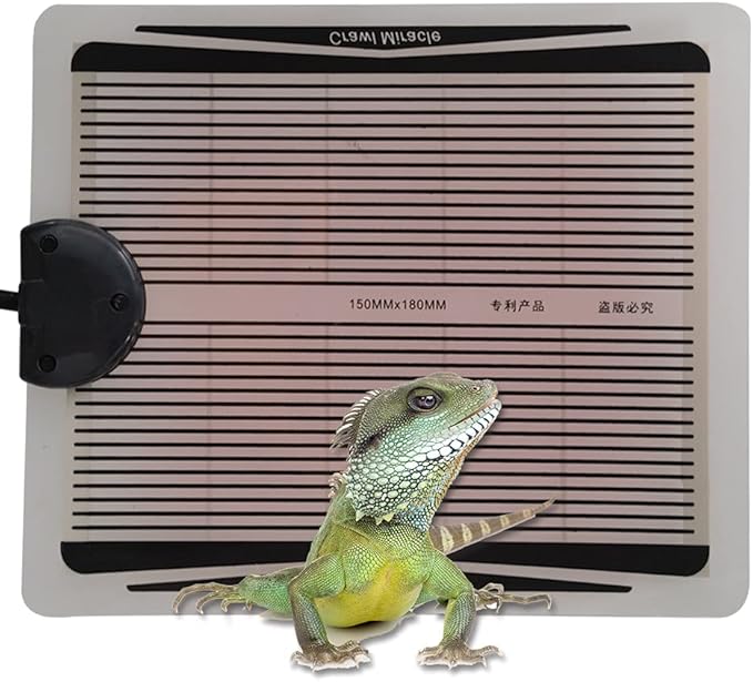Reptile Heat Pad, Adjustable Temperature Control Lizard Terrarium Heating Mat for Small Animals Snake Turtle Bearded Dragon Gecko and Plant (5W)