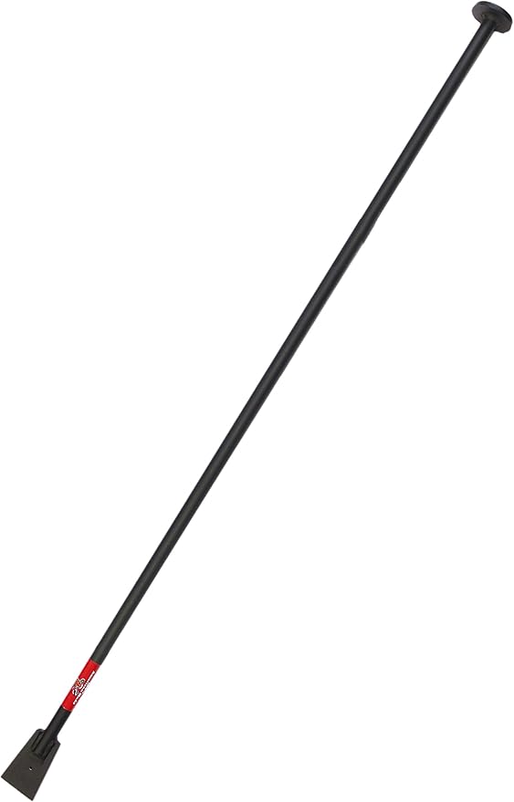Bully Tools Steel Tamping and Digging Bar - Heavy Duty Spud for Stump Removal, Root Cutting, Demolition, and Post Hole Digging - Pry Bar for Yard and Construction Work - 100% Made in the USA - 68 Inch