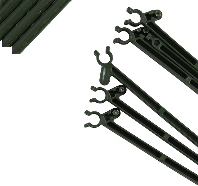 Pwshymi Tomato Cage Heavy Duty Sturdy Plant Support Stakes for Garden and Pots Indoor and Outdoor, Adjustable Design for Versatile Growing, 3Pcs Tomato Cage for Farmers and Home Gardeners (80cm)