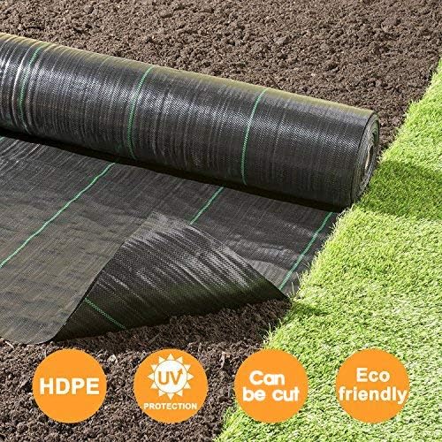 Petgrow Heavy Duty Weed Barrier Landscape Fabric for Outdoor Gardens, Non Woven Weed Blockr Fabric - Garden Landscaping Fabric Roll - Weed Control Fabric in Rolls(4FTx250FT)