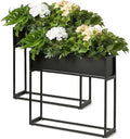 Cocoyard Elevated Planter Box - 28 Inch Durable Raised Garen Bed for Herbs and Flowers - Tall Rectangle Planter for Outdoor Plants & Patios & Balconies Gardening (Black, 28" H - 2 Pack)