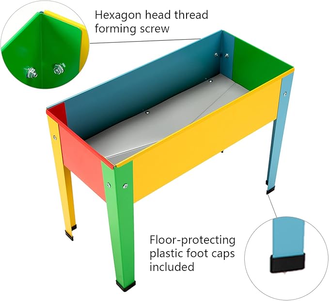 Metal Raised Garden Bed,Raised Planter Box with Legs,Herbs and Vegetables Planter Suitable for Outdoor Patio Deck and Porch (Multi Color)