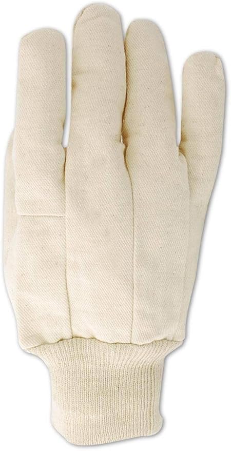 MAGID MultiMaster 8 oz. Clute Pattern Cotton Canvas Chore Gloves, 12 Pairs, Size Men's (Fits 9/Large) (T83)