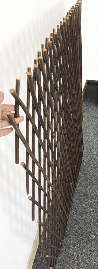 Nature Willow Trellis Expandable Plant Support Plant Climbing Lattices Trellis Willow Expandable Trellis Fence for Climbing Plants Support 36x92 Inch,Double Panel (2, Willow Wicker Fence)