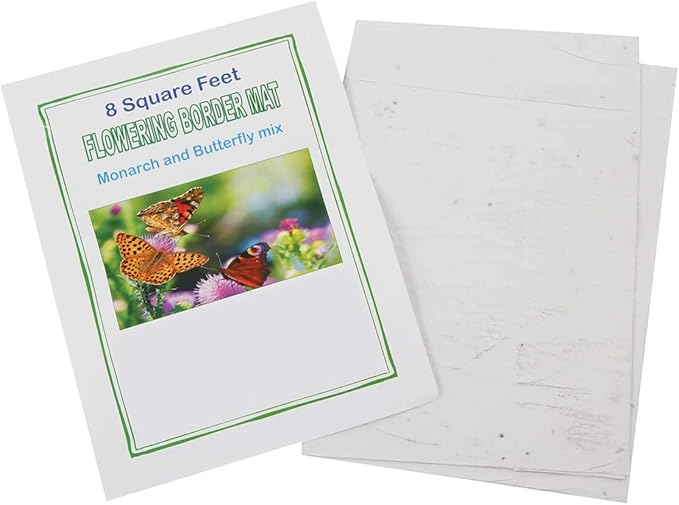 Fox Valley Traders Easy Roll-Out Wildflower Garden Mat for Monarch Butterflies | Attract & Conserve Milkweed | Pre-Seeded, Low-Upkeep | 20"x60"