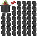 150 Pack 5 Gallon Grow Bags Bulk,Thickened Nonwoven Plant Fabric Pots with Handles,Heavy Duty Breathable Plant Growing Containers Bags for Garden Fruit Vegetable Flower