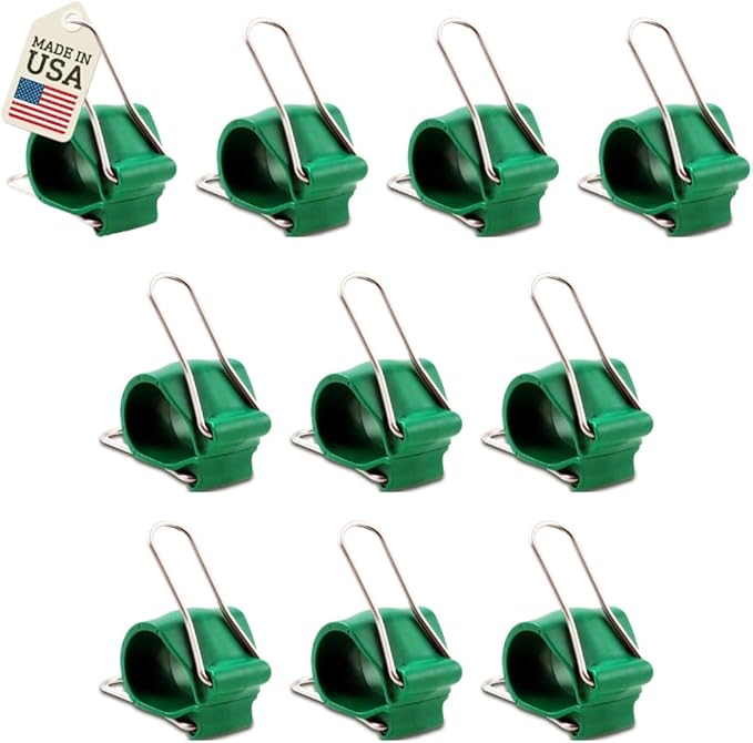 Reusable Greenhouse Clips Made in USA – Orchid Clips, Plant Support Clips & Cord Clips – Heavy-Duty, Weather-Resistant & Durable – Secure Stems, Vines, Wires, Cables, Tomato Plants – Indoor & Outdoor