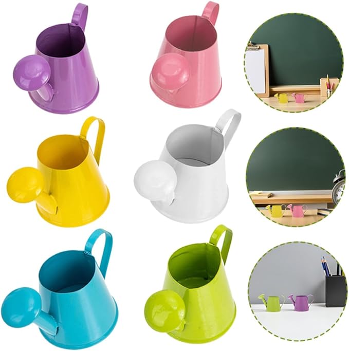 Kisangel Mini Watering can 3.34 Inch Small Metal Watering Pot for Indoor Plants Fairy Garden Decor and Kids Watering can Toy