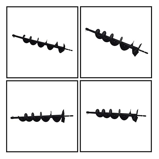 4 Inch Auger Bit Pneumatic Column Fence Digger Soil Drill Bit 4 Inch Ball Bed Digging Pile Hole Planting Tool for Inside Diameter 3/4 Inch Shaft Auger