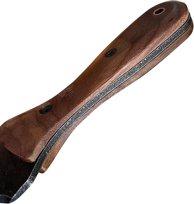 Garden Guru Hori Hori Gardening Knife for Weeding Digging Pruning & Cultivating - Stainless Steel Full Tang Blade Walnut Wood Handle Marks for Measuring Planting Depth Nylon Sheath for Storage (2pack)